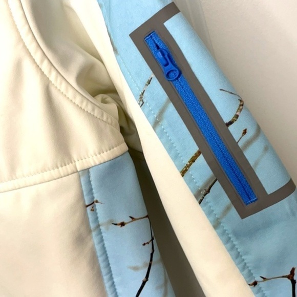 MOSSY OAK | Women’s Nature Lovers Pattern Full Zip Collared White Jacket Size M - Picture 5 of 10